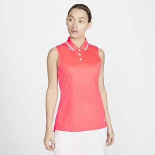 Polo Nike Dri-FIT Victory Fara Maneci Golf Dama Rosii Albi | KOHX-10857